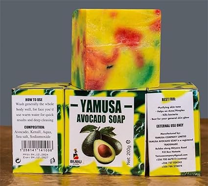 YAMUSA Avocado Soap, YAMUSA Avocado Soap for 𝐒𝐤𝐢𝐧 𝐓𝐚𝐠 YAMUSA Avocado Soap Original Kenya, YAMUSA Avocado Soap by Dr Mpiima Arafat, Face & Body Avocado Soap, Handmade (1, pcs)